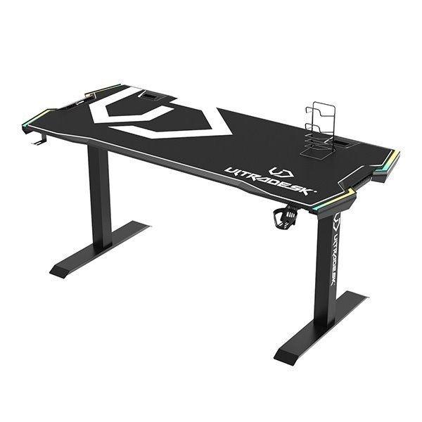 ULTRADESK Gamer játékos asztal FORCE - fehér, 166x70 cm, 76.5 cm, XXL
egérpad, fejhallgató és italtartó, RGB