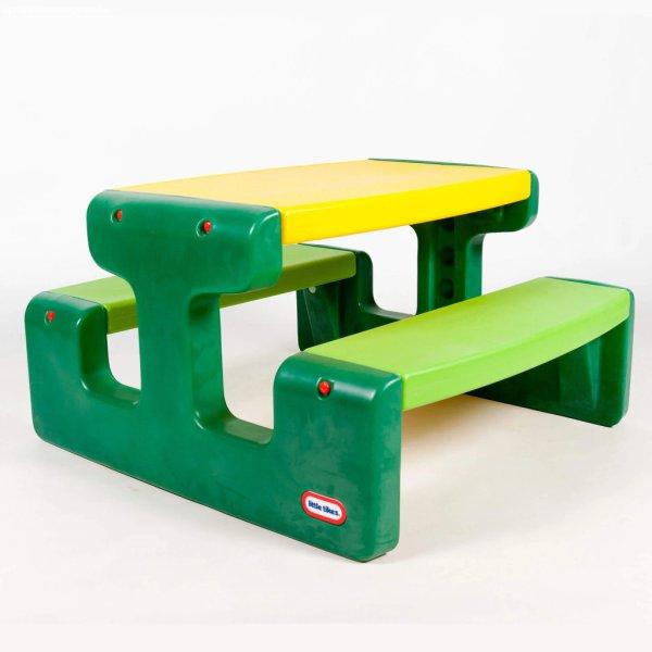 Gyerek piknik asztal 6 személyes – zöld-sárga – Little Tikes
