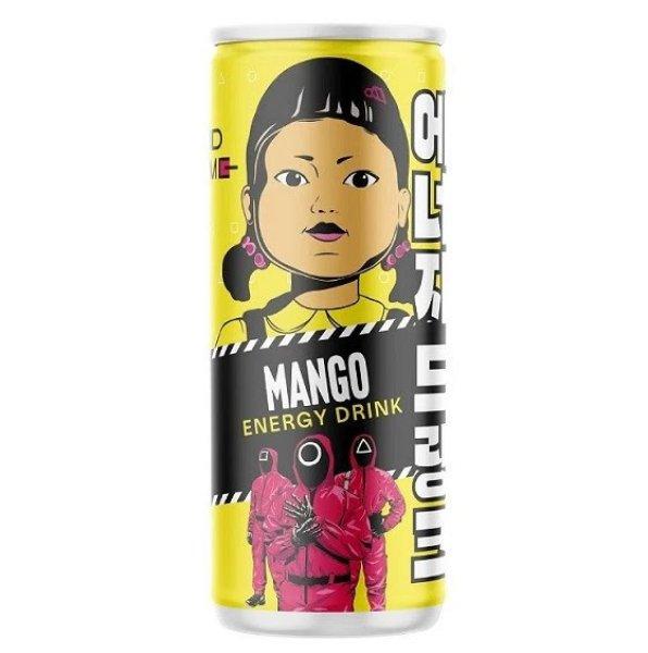 Squid Game Mango Energy Drink mangó ízű energiaital 250ml DRS