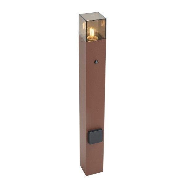 Ipari kültéri oszloplámpa rozsdabarna füstüveggel 70 cm
alkonyatérzékelővel IP44 - Denmark