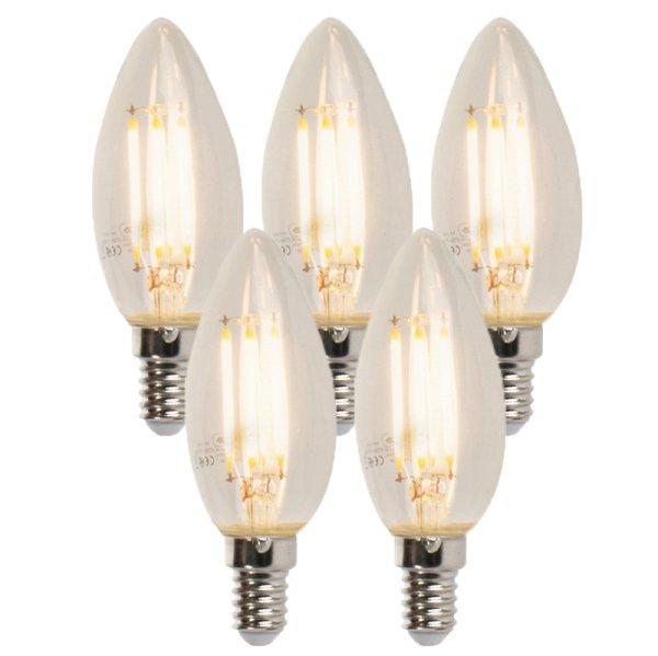 5 db-os készlet E14-es szabályozható LED gyertyalámpa B35 5W 380lm 2700K