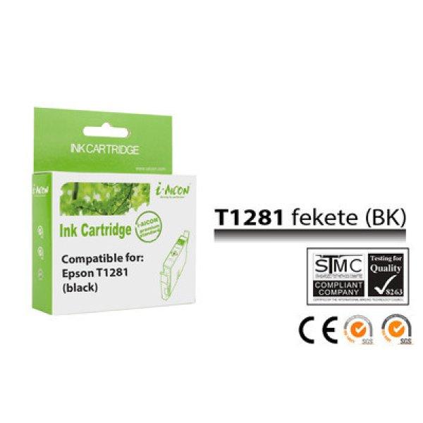 Epson -hoz, T1281 Bk utángyártott tintapatron (fekete) (≈300oldal)