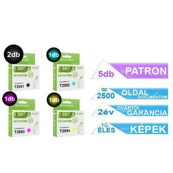 Epson -hoz ►5db-os◄ T299x (Nr. 29XL) utángyártott tintapatron PAKK
(5X≈500oldal, össz.:≈2500 oldal)