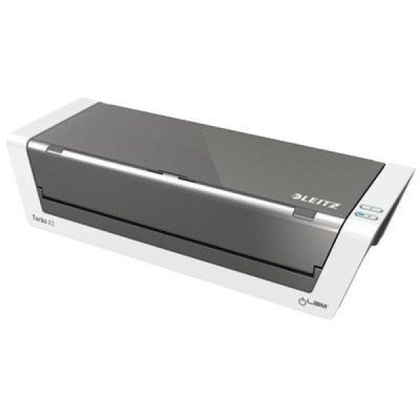 Laminálógép, A3, 80-250 mikron, LEITZ "iLAM Touch 2 Turbo",
fehér-antracit