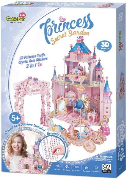 3D puzzle: Hercegnő titkos kert - matricával