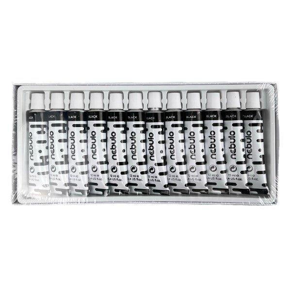 Tempera NEBULO fekete 12 ml 12 darabos