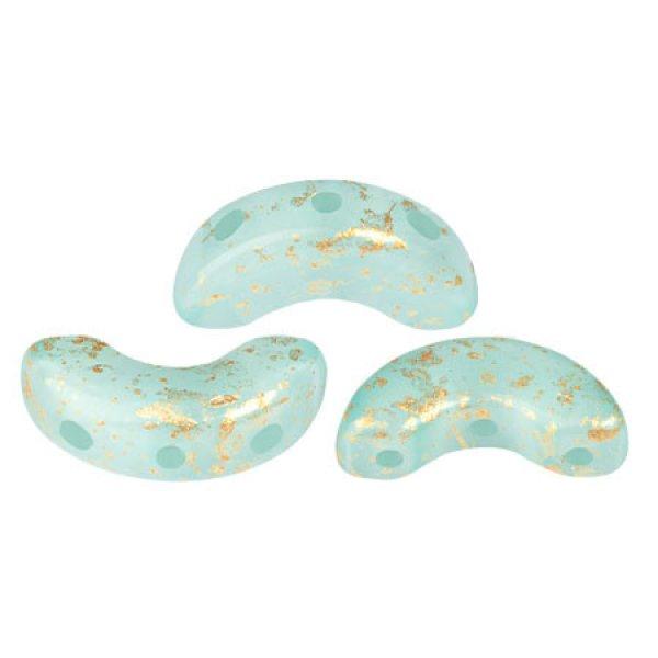 Arcos® par Puca®gyöngy - Frost Azurin Splash - 5x10 mm