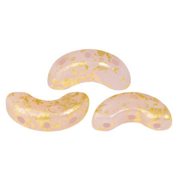 Arcos® par Puca®gyöngy - Frost Sweet Pink Splash - 5x10 mm