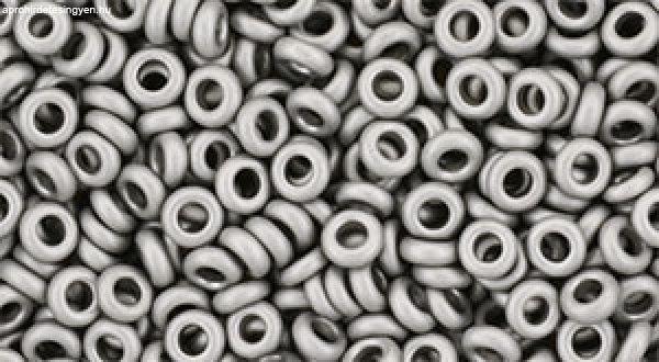 Toho demi round gyöngy - 566 - Metallic Frosted Antique Silver - 8/0