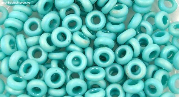 Toho demi round gyöngy - 413f - Opaque-Rainbow Frosted Turquoise - 8/0