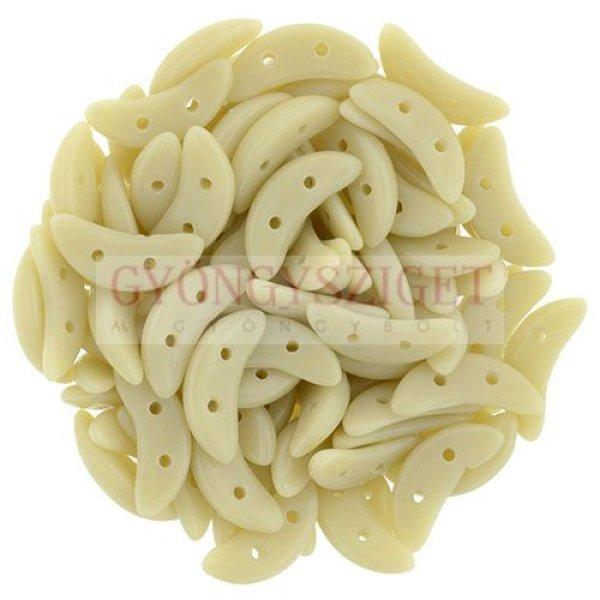 Crescent gyöngy - Kétlyukú félhold - Opaque Beige - 10mm