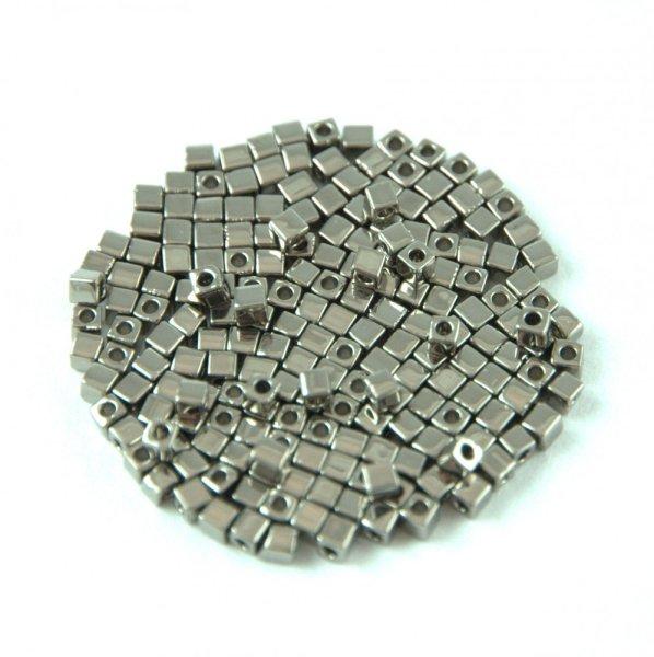 Miyuki kocka gyöngy - 190 - Nickel (Dark Silver)- 1.8mm