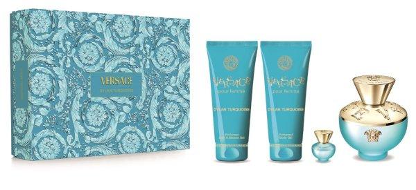 Versace Dylan Turquoise - EDT 100 ml + testzselé 100 ml + tusfürdő 100 ml +
EDP 5 ml