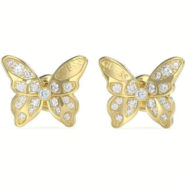 Guess Bájos aranyozott fülbevaló Pillangó Chrysalis JUBE04108JWYGT/U