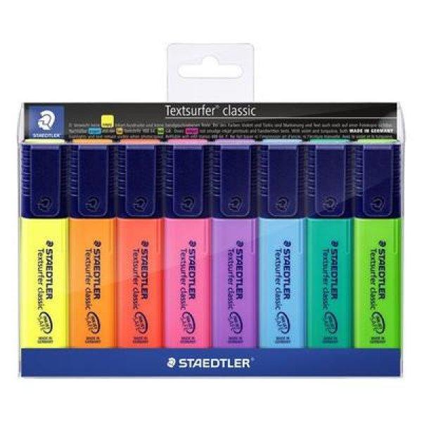 Szövegkiemelő készlet, 1-5 mm, STAEDTLER "Classic 364", 8
különböző szín