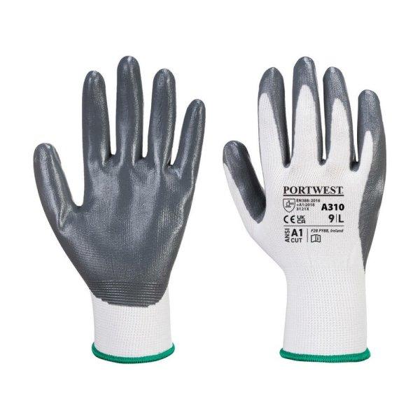Védőkesztyű PU tenyérmártással nylon méret: S szín: szürke-fehér A310
Portwest