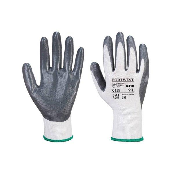 Védőkesztyű PU tenyérmártással nylon méret: L szín: szürke-fehér A310
Portwest