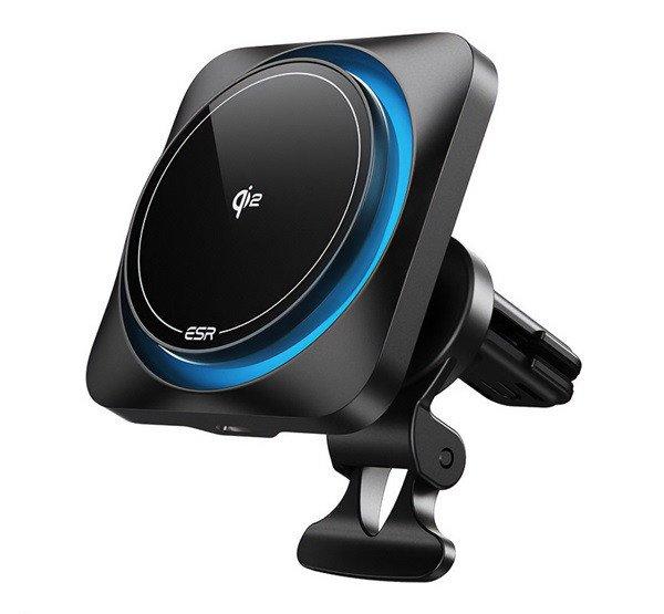 ESR QI2 autós tartó (műszerfalra, szellőzőre, mágneses, LED jelzés, 15W,
wireless, gyorstöltő) FEKETE