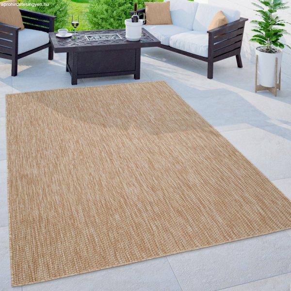 Vízálló kültéri szőnyeg lapos szövésű teraszra erkélyre natur 120x160
cm