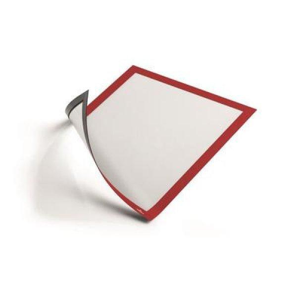 Infokeret, A4, mágneses, DURABLE "DURAFRAME® MAGNETIC", piros -
5db/csomag