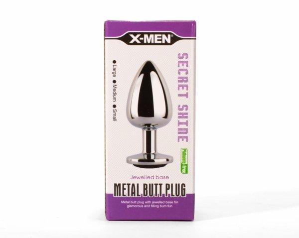  X-MEN Secret Shade Metal Butt Plug Black L 