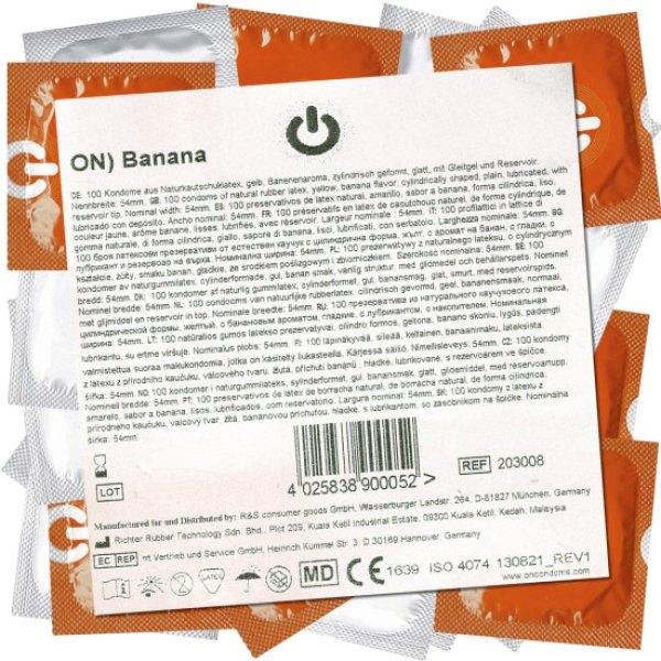 On) Bulk-Pack: Banana 100 yellow condoms
