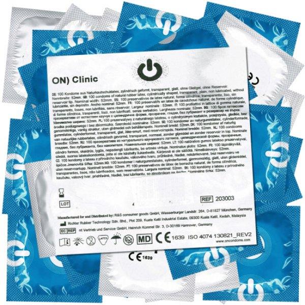 On) Bulk-Pack: Clinic, dry condoms without reservoir 100 pcs