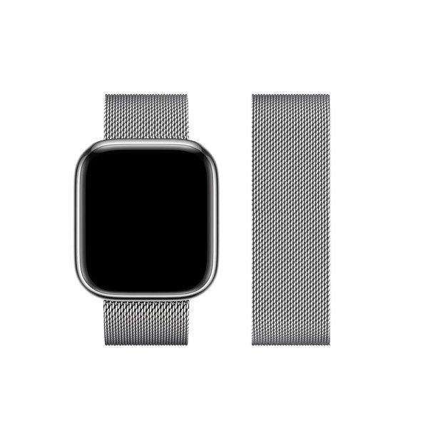 Forcell F-DESIGN Apple Watch 42mm/ 44mm/ 45mm/ 49mm fém óraszíj ezüst