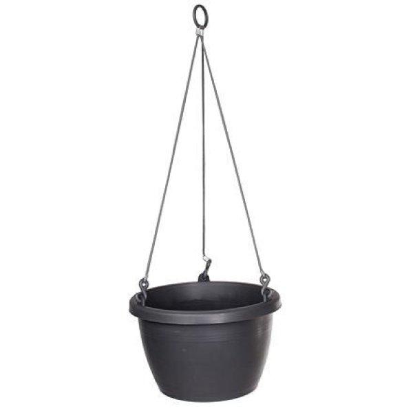 Marina függő virágcserép antracit átmérő 30 cm