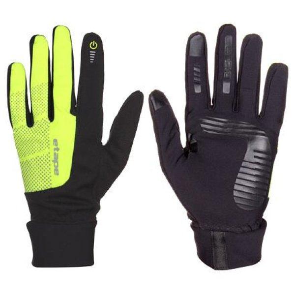 Skin WS+ sportkesztyű fekete-sárga fluo ruházat M-es méret
