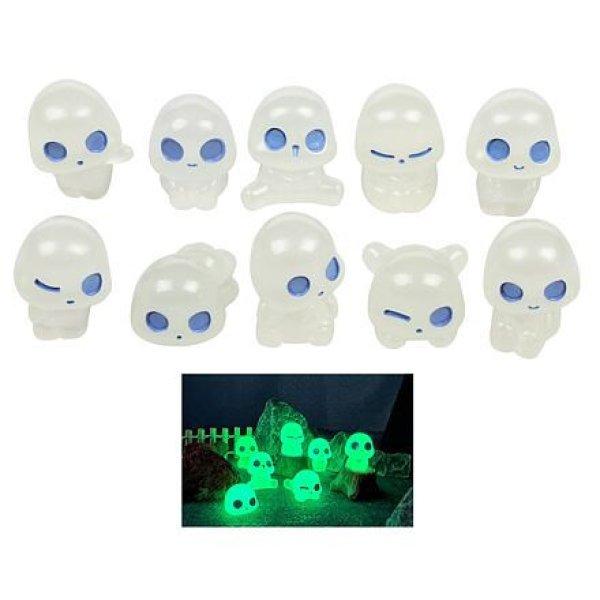 Alien világító díszek 10 db zöld csomagolásban 1 szett