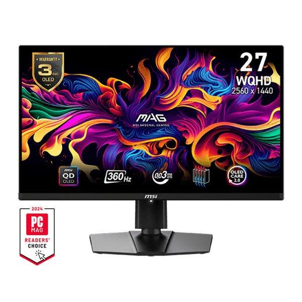 MSI Monitor GAMING MAG 271QPX QD-OLED E2 26,5" WQHD 2560x1440 16:9 240Hz
0,03ms 2x HDMI, DP, USB-C, Black