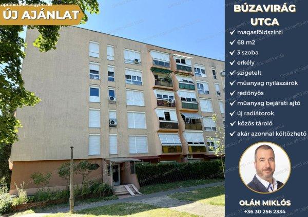 Kaposváron a Búzavirág lakótelepen eladó egy, 68 m2-s, 3 szoba + erkélyes,
magasföldszinti, műanyag nyílászárokkal rendelkező panellakás. 