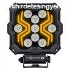 Szgletes "SPIDER" LED fnyszr 12/24V srga LED 