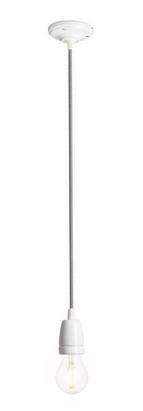 FABIO függesztő készlet fekete/fehér porcelán 230V LED E27 15W
