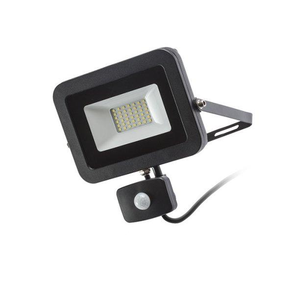 PONTA reflektor mozgásérzékelővel fekete 230V LED 30W 120° IP54 3000K