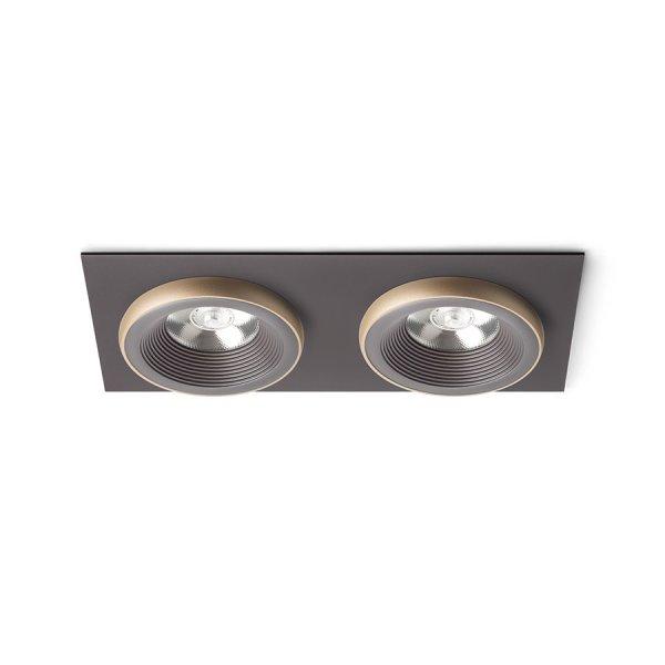 SHARM SQ II süllyesztett lámpa barna/gyöngyházarany 230V LED 2x10W 24°
3000K