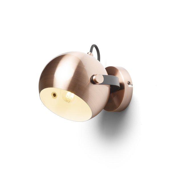AGNETA felületre szerelhető szálcsiszolt réz/fekete 230V LED E27 11W