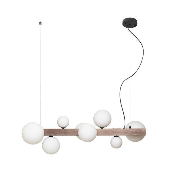 KASSANDRA függőlámpa opálüveg/csiszolt bronz 230V G9 8x6W