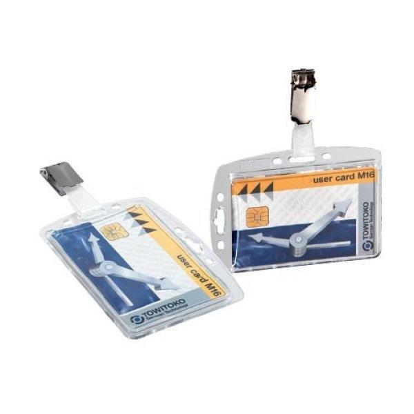 Biztonsági kártyatartó AKRIL tok - zárt 800519 csipesz tartóval DURABLE