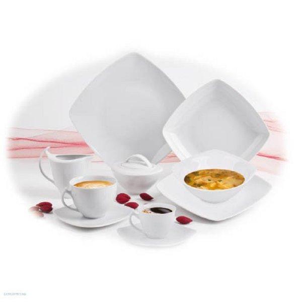 Kávés/teás csésze +alj 25cl Rotberg Porcelain® Quadrat, négyszögletes
fehér 6db/klt