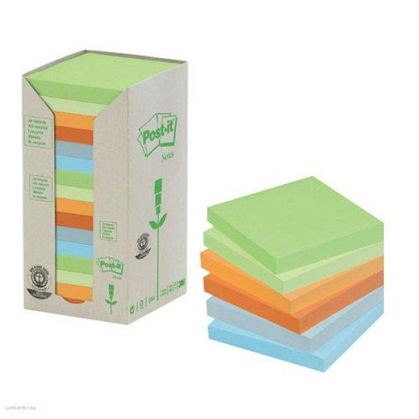 Post-it öntapadós jegyzettömb, 654-1RPT 76x76 mm 16 x 100 lap/csm GreenLine
vegyes