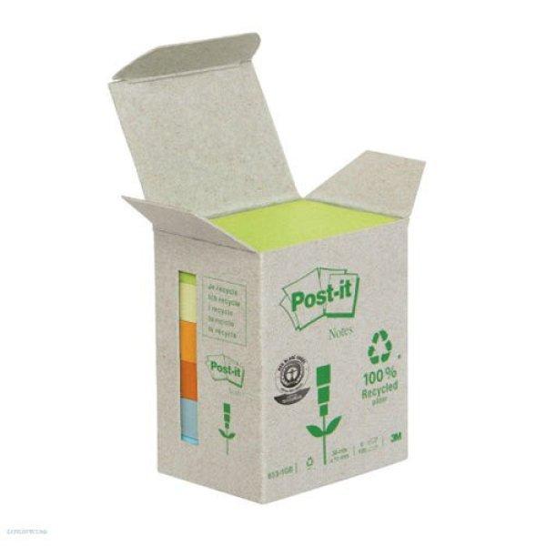 Post-It öntapadós jegyzettömb, 653-1GB 51x38 mm 6 x 100 lap/csm GreenLine
vegyes