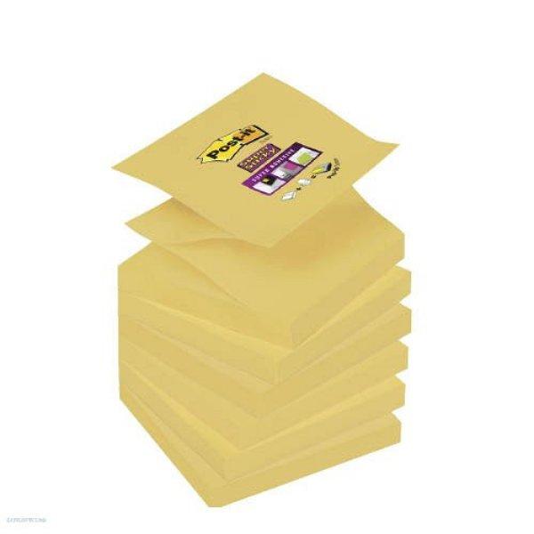 Post-it Super Sticky öntapadós jegyzettömb, "Z" 76 × 76 mm
R330-12SS-CY 90 lap kanárisárga