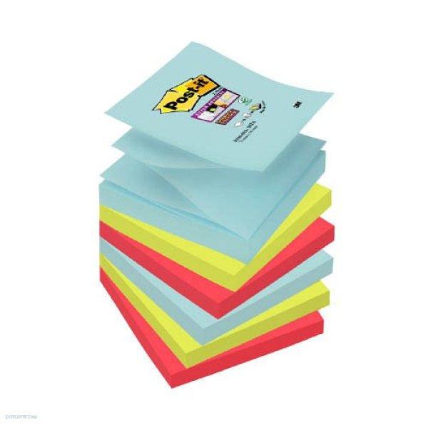 Post-it Super Sticky öntapadós jegyzettömb, Z szivárványcsomag 76x76 mm 90
lap 6tömb R3306SSMI