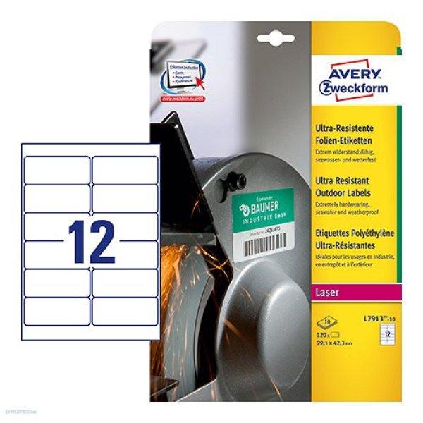 Etikett címke ultra ellenálló L7913-10, 99,1 x 42,3 mm Avery