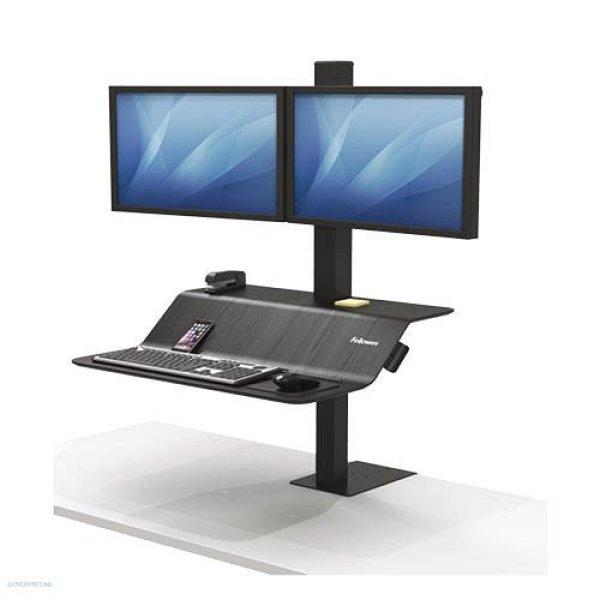 Munkaállomás ülő/álló Fellowes Lotus™ VE két monitorhoz