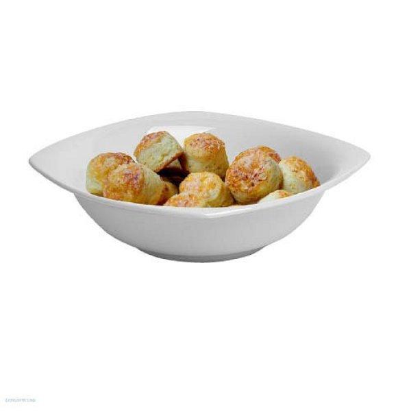 Salátás és pogácsás tál Rotberg Porcelain Quadrate négyszögletes fehér,
26 cm