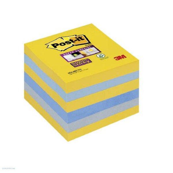 Post-it Super Sticky öntapadós jegyzettömb, szivárványcsomag 76×76mm
654-6SS NY 90 lap New York színei 6 tömb