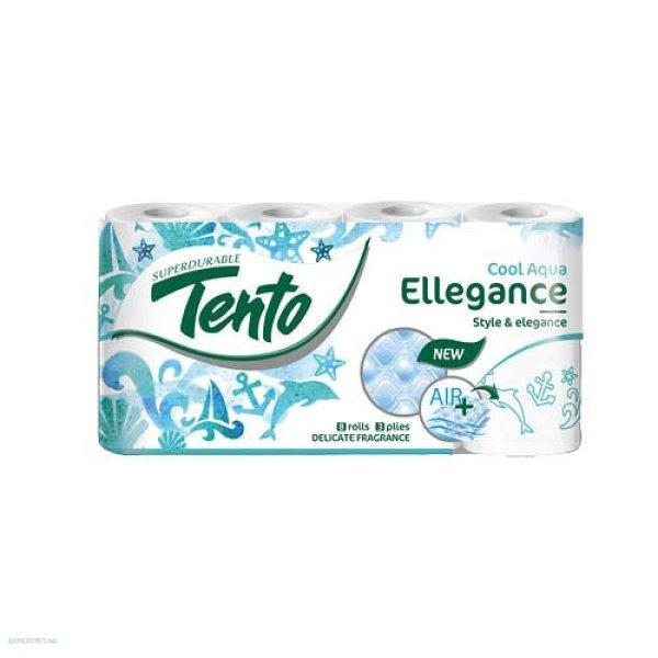 Egészségügyi papír Tento Ellegance Cool Aqua/Blue Decor 3 réteg, 8 tekercs,
150 lap